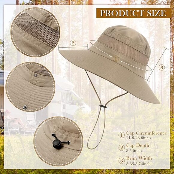 Janmercy 2-Piece Men's Work/Fishing Vest with Hat Lightweight Safari Hunting-XL - Picture 6 of 7